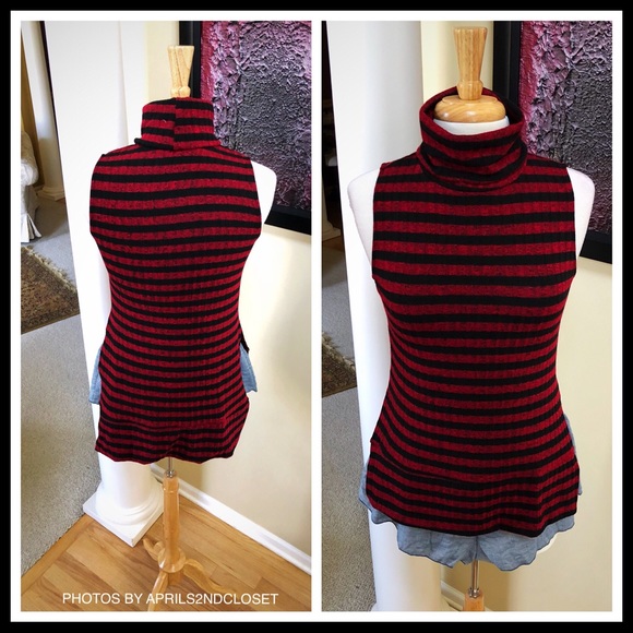 PAINTED THREADS MOCK NECK STRIPED KNIT PULLOVER - Picture 3 of 8